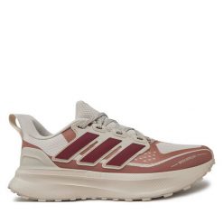 Buty do biegania adidas. Brązowe obuwie sportowe Adidas, bez zapięcia, do biegania. Za 299.99 zł.