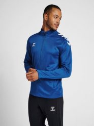 Bluza sportowa dla dorosłych Hummel Core XK Poly Zip Sweat. Niebieskie bluzy sportowe Hummel, l, bez wzorów, z dresówki, bez kaptura. Za 161.00 zł.