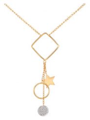 Revoni Złoty naszyjnik z diamentową zawieszką - dł. 42 cm rozmiar: onesize. Żółte naszyjniki Revoni, z diamentem, złote. Za 1,391.99 zł.