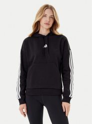 Adidas Bluza Essentials 3-Stripes JX2538 Czarny Regular Fit. Czarne bluzy Adidas, s, bez wzorów, z syntetyku, bez kaptura. Za 259.99 zł.