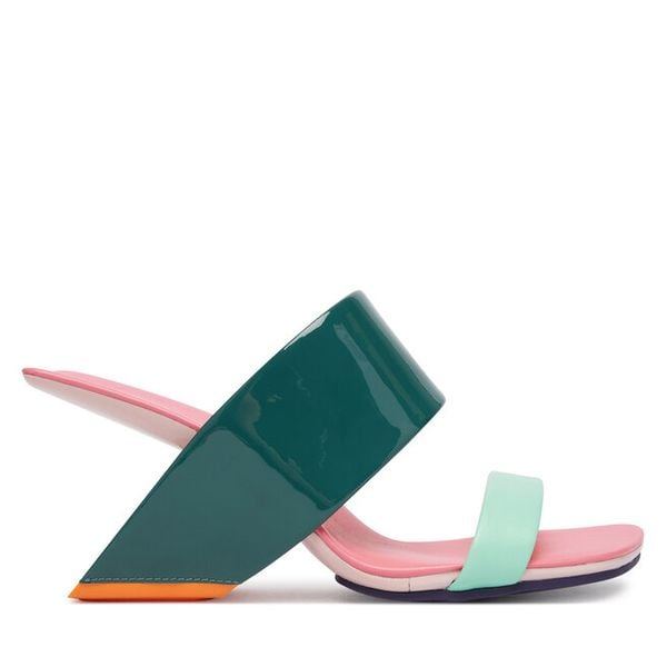 Klapki United Nude. Zielone klapki United Nude, bez wzorów, bez obcasa. Za 939.99 zł.
