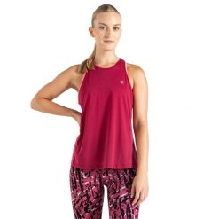 T-shirt bez rękawów Damski Gravitate Top. Czerwone koszulki sportowe Dare 2b, bez wzorów, bez ramiączek. Za 46.99 zł.