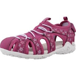 Sandały GEOX S.WHINBERRY G. B Fioletowy. Fioletowe sandały Geox, bez wzorów, z syntetyku, bez obcasa, bez zapięcia. Za 187.99 zł.