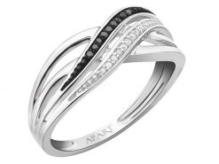 Pierścionek z białego złota z diamentami - 0,04 ct - próba 585. Białe pierścionki Apart, z diamentem, złote. Za 3,059.00 zł.