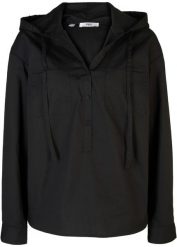 Bluzka tunikowa z czystej bawełny organicznej. Czarne bluzki bonprix, bez wzorów, z bawełny, bez kołnierzyka, bez ramiączek. Za 114.99 zł.