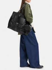 Hunter Torebka CWBEO-HTR-K-014-06 Czarny. Czarne shopper Hunter, bez wzorów, z materiału, bez dodatków. Za 219.99 zł.