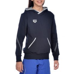 Bluza Arena Team Line Hoodie junior z kapturem. Niebieskie bluzy Arena, bez wzorów, z kapturem. Za 108.77 zł.