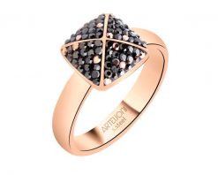 Pierścionek ze stali szlachetnej z markasytami - kwadrat. Pierścionki Artelioni, ze stali. Za 119.00 zł.