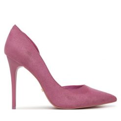 Szpilki DeeZee. Czerwone szpilki DeeZee, bez wzorów, bez obcasa, na szpilce, bez zapięcia. Za 159.99 zł.
