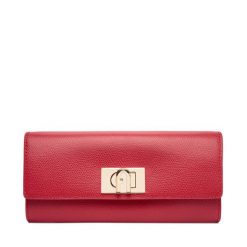 Duży Portfel Damski Furla. Czerwone portfele Furla, bez wzorów. Za 889.99 zł.