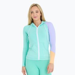 Bluza damska Jetpilot Pacer Hooded Rashie. Niebieskie bluzy JETPILOT, l, bez wzorów, bez kaptura. Za 249.99 zł.