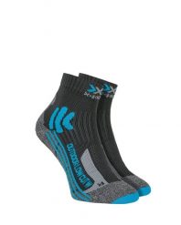 Skarpety damskie trekkingowe X-Socks Trek Outdoor Low Cut Blue Grey. Niebieskie skarpety X Socks, bez wzorów, z materiału. Za 60.00 zł.
