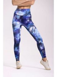 Onamaste Legginsy sportowe "Iris" w kolorze niebieskim rozmiar: S/M. Niebieskie legginsy Onamaste, m, bez wzorów, z materiału, z podwyższonym stanem, outdoorowe. Za 141.45 zł.