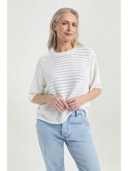 Josephine & Co Koszulka "Joyce" w kolorze białym rozmiar: S. Białe bluzki Josephine & Co, s, bez wzorów, z wełny, bez kołnierzyka, bez ramiączek. Za 201.08 zł.