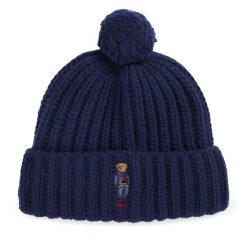 Czapka Polo Ralph Lauren. Niebieskie czapki Polo Ralph Lauren, bez wzorów. Za 419.99 zł.