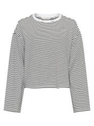 MOSS COPENHAGEN Sweter "Krestiane" w kolorze biało-czarnym rozmiar: S/M. Białe swetry Moss Copenhagen, m, bez wzorów, bez ramiączek. Za 127.05 zł.