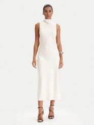 Patrizia Pepe Sukienka koktajlowa 8A1627/A269-W409 Écru Regular Fit. Sukienki Patrizia Pepe, bez wzorów, z syntetyku, wizytowe, bez kołnierzyka, bez ramiączek. Za 1,249.00 zł.