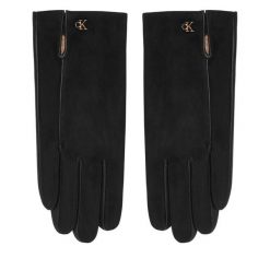 Rękawiczki Damskie Calvin Klein. Czarne rękawiczki Calvin Klein, bez wzorów. Za 349.99 zł.