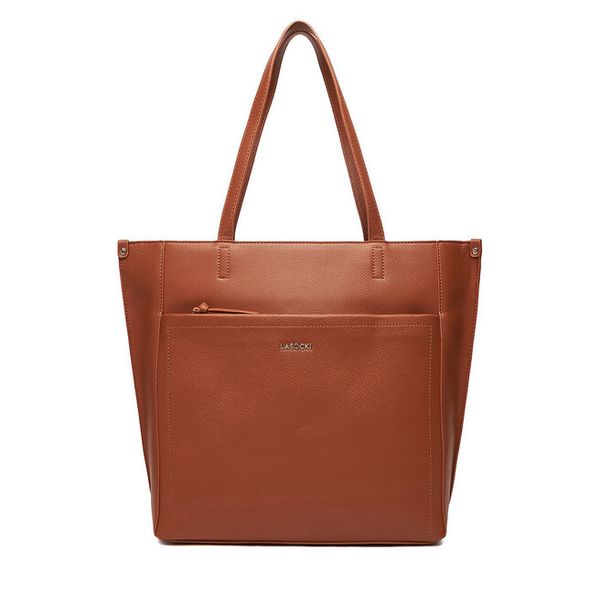 Torebka Lasocki. Brązowe shopper Lasocki, bez wzorów, bez dodatków. Za 189.99 zł.