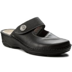 Klapki Berkemann. Czarne klapki Berkemann, bez wzorów, bez obcasa. Za 349.99 zł.