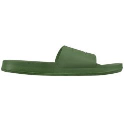 Klapki basenowe dla dorosłych Kappa Krus. Zielone klapki Kappa, bez wzorów, z materiału, bez obcasa. W wyprzedaży za 58.00 zł.