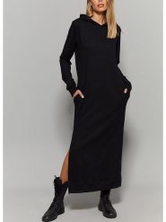 Milan Kiss Sukienka w kolorze czarnym rozmiar: L. Czarne sukienki Milan Kiss, na co dzień, l, bez wzorów, bez kołnierzyka, bez ramiączek, maxi, proste. Za 165.99 zł.