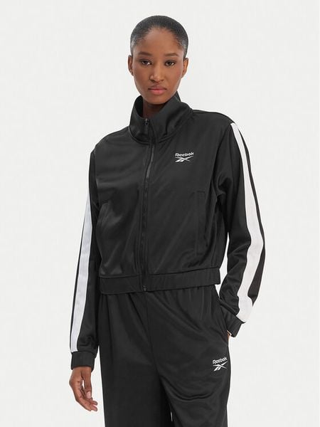 Reebok Bluza Cecilia RK25511CCW Czarny Regular Fit. Czarne bluzy Reebok, xl, bez wzorów, z syntetyku, bez kaptura. Za 219.99 zł.