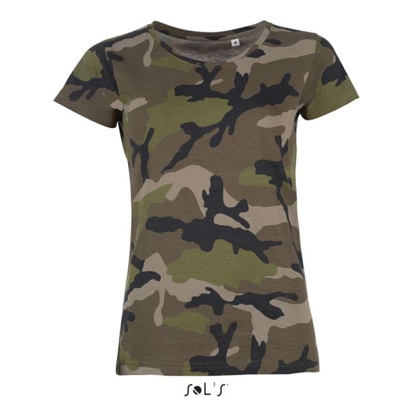 Koszulka damska Sol's Camo. Brązowe koszulki sportowe SOL'S, bez wzorów, bez ramiączek. Za 134.00 zł.