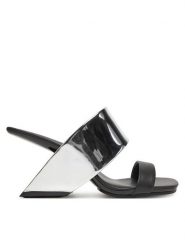 United Nude Klapki Loop Hi 10005766132 Srebrny. Szare klapki United Nude, bez wzorów, ze skóry, bez obcasa. Za 709.99 zł.