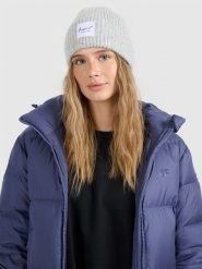 4F Czapka zimowa damska - szara S. Szare czapki 4f, bez wzorów, z materiału. Za 69.99 zł.