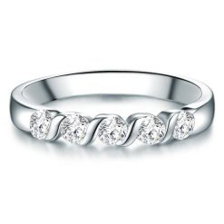 Trilani Srebrny pierścionek srebro wysokiej próby Cyrkonia srebrny Pierścionki 1 ct Damski. Szare pierścionki Trilani, z cyrkonią, srebrne. Za 278.99 zł.
