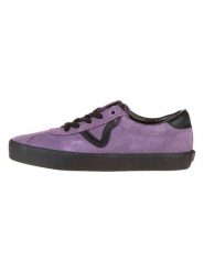 Vans Skórzane sneakersy w kolorze fioletowo-czarnym rozmiar: 36,5. Różowe trampki Vans, bez wzorów, bez zapięcia. Za 131.74 zł.