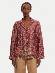 ViCOLO Koszula TD0378 Bordowy Relaxed Fit. Czerwone koszule ViCOLO, l, bez wzorów, z wiskozy, bez kołnierzyka, bez ramiączek. Za 419.99 zł.