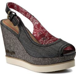 Sandały WRANGLER - Kelly Indigo Chan WF0732701 Black 62. Czarne sandały Wrangler, bez wzorów, z materiału, bez obcasa, na obcasie, bez zapięcia. W wyprzedaży za 209.00 zł.