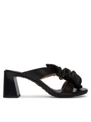 Hispanitas Klapki HV264817 C004 Czarny. Czarne klapki Hispanitas, bez wzorów, ze skóry, bez obcasa. Za 609.99 zł.