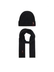 Polo Ralph Lauren Zestaw Szalik i Czapka 455981430003 Czarny. Czarne czapki Polo Ralph Lauren, na zimę, bez wzorów, z materiału. Za 1,099.00 zł.
