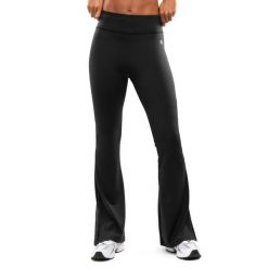 Damskie legginsy sportowe z rozszerzaną nogawką Fitness Siroko Icardi Black. Czarne legginsy SIROKO, l, bez wzorów, z tkaniny, z podwyższonym stanem. Za 176.00 zł.