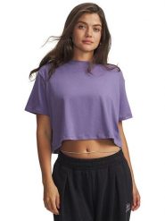 Under Armour Koszulka w kolorze fioletowym rozmiar: M. Różowe bluzki Under Armour, m, bez wzorów, bez kołnierzyka, bez ramiączek. Za 69.95 zł.