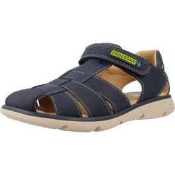 Sandały PABLOSKY 518023P Niebieski. Niebieskie sandały PABLOSKY, bez wzorów, ze skóry, bez obcasa, bez zapięcia. Za 261.99 zł.