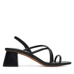 Sandały Call It Spring. Czarne sandały Call it Spring, bez wzorów, bez obcasa, na słupku, bez zapięcia. Za 239.99 zł.