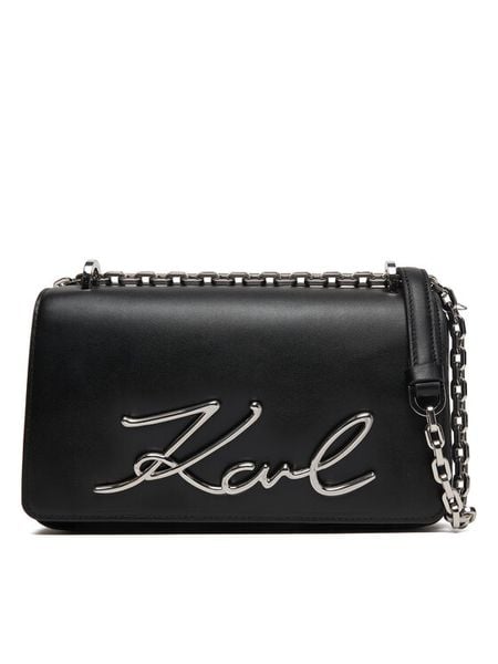 KARL LAGERFELD Torebka B1W30046 Czarny. Czarne listonoszki KARL LAGERFELD, bez wzorów, ze skóry, bez dodatków. Za 1,299.00 zł.