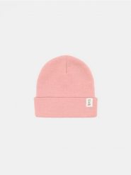 Czapka beanie - różowy. Czerwone czapki Sinsay, bez wzorów. Za 9.99 zł.