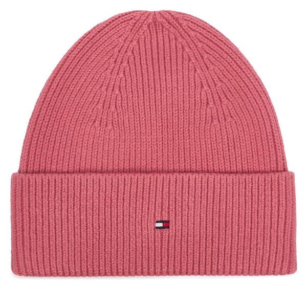 Czapka Tommy Hilfiger. Czerwone czapki TOMMY HILFIGER, bez wzorów. Za 189.99 zł.