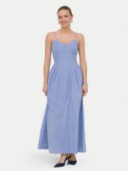 ONLY Sukienka letnia Tiari 15371086 Niebieski Regular Fit. Niebieskie sukienki Only, na lato, s, bez wzorów, z bawełny, bez kołnierzyka, bez ramiączek. Za 199.99 zł.