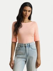 LAUREN RALPH LAUREN Bluzka 200654963202 Pomarańczowy jasny Slim Fit. Brązowe bluzki Lauren Ralph Lauren, xxl, bez wzorów, z bawełny, bez kołnierzyka, bez ramiączek. Za 289.99 zł.