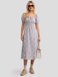 BIG STAR Sukienka ze wzorem rozmiar: S. Sukienki Big Star, s, bez wzorów, z wiskozy, retro, bez kołnierzyka, bez ramiączek, maxi. Za 109.99 zł.