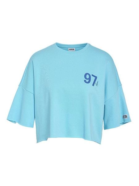 Noisy may Koszulka "Ston" w kolorze błękitnym rozmiar: XL. Niebieskie bluzki Noisy may, xl, bez wzorów, bez kołnierzyka, bez ramiączek. Za 56.95 zł.