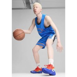 Buty do koszykówki Genetics Marcus Smart PUMA Royal Sapphire Red Blast Blue. Czerwone obuwie sportowe Puma, bez zapięcia, do koszykówki. Za 339.99 zł.