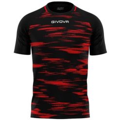 T-shirt Sportowy Givova Pixel 2XS Czarny-Czerwony Unisex. Czarne koszulki sportowe Givova, bez wzorów, bez ramiączek, do piłki nożnej. Za 140.99 zł.