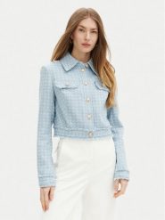 Guess Marynarka W5RN47 WGW82 Błękitny Regular Fit. Niebieskie marynarki i żakiety Guess, s, z aplikacjami, z syntetyku. Za 389.99 zł.